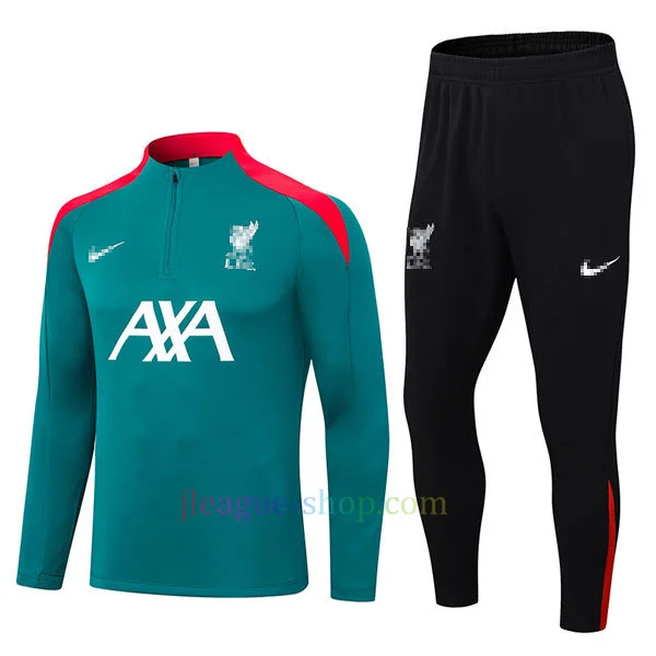 リバプールハーフジップトレーニングスーツキット2024/25ブラック - J