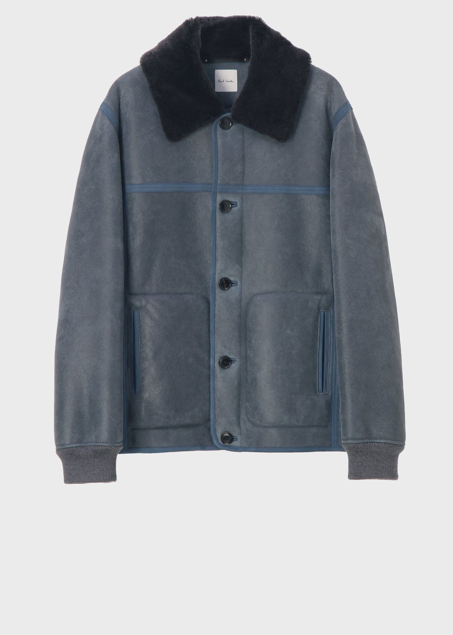 ムートンレザー ハーフブルゾン（ダークブルー） ｜ポール・スミス