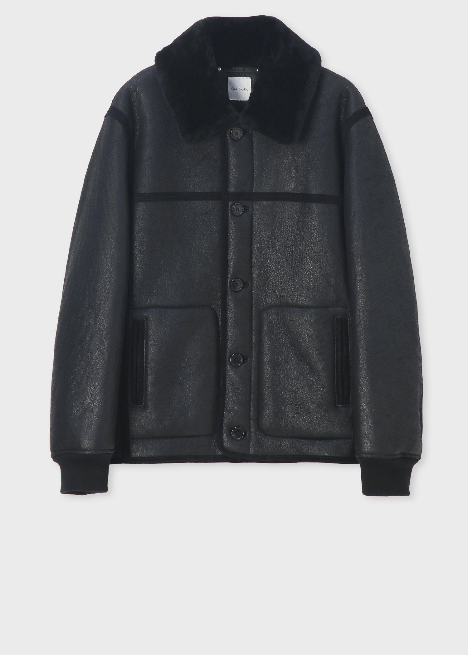 ムートンレザー ハーフブルゾン（ダークブルー） ｜ポール・スミス