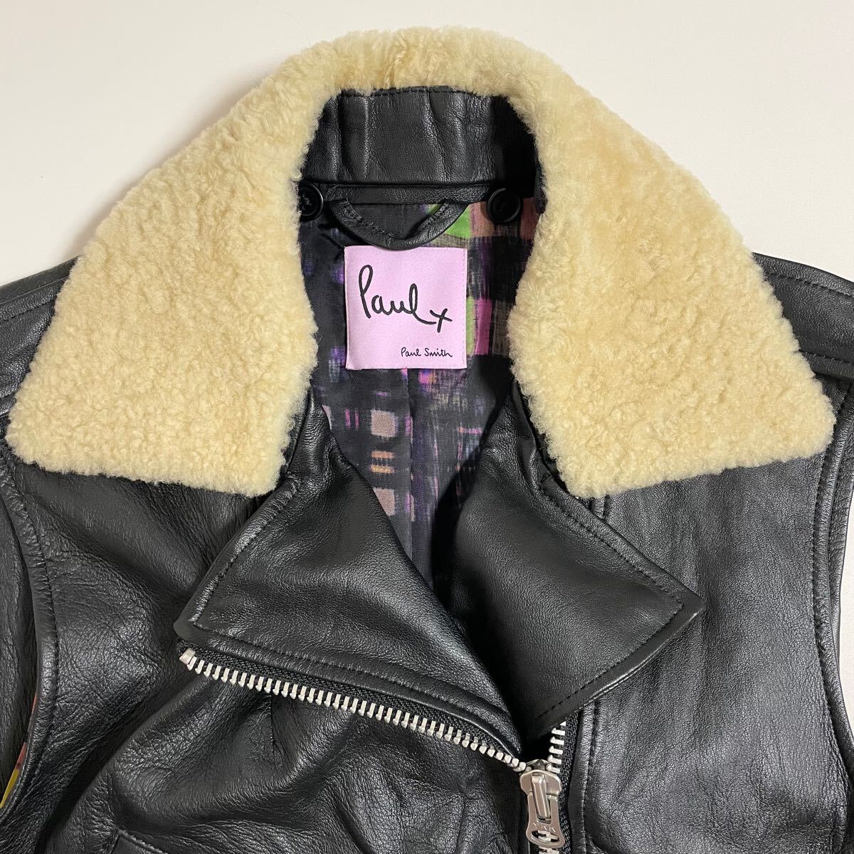 即決 Paul+ Paul Smith ポールスミス ノースリーブ ライダース ベスト