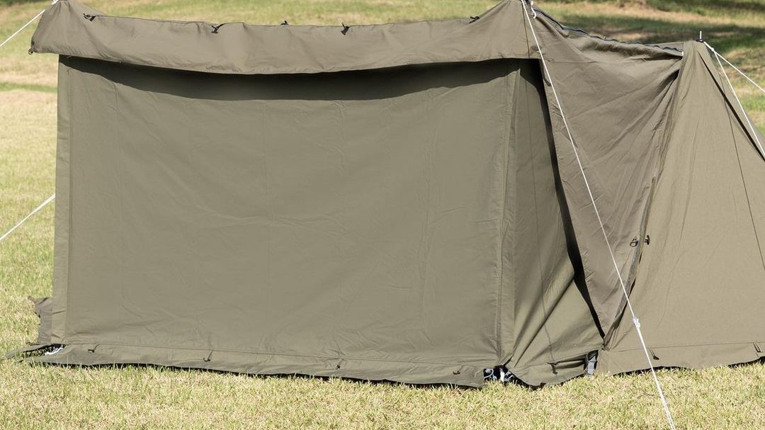 BUNDOK ソロベースEX用 フロントウォール 前幕 BDK-77 カーキ色