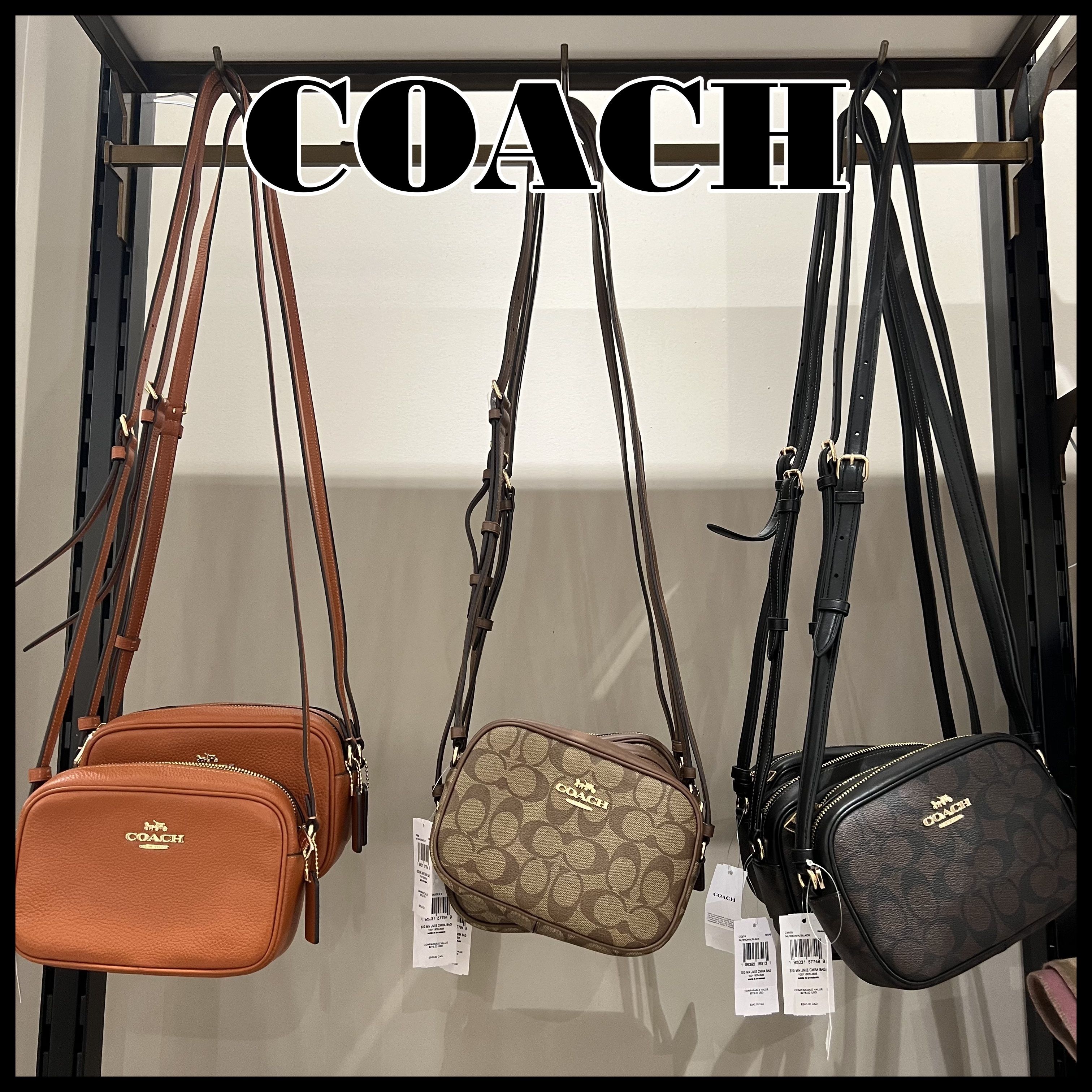 全3色☆COACH大人気のMini Jamieクロスボディー カメラバッグ (Coach