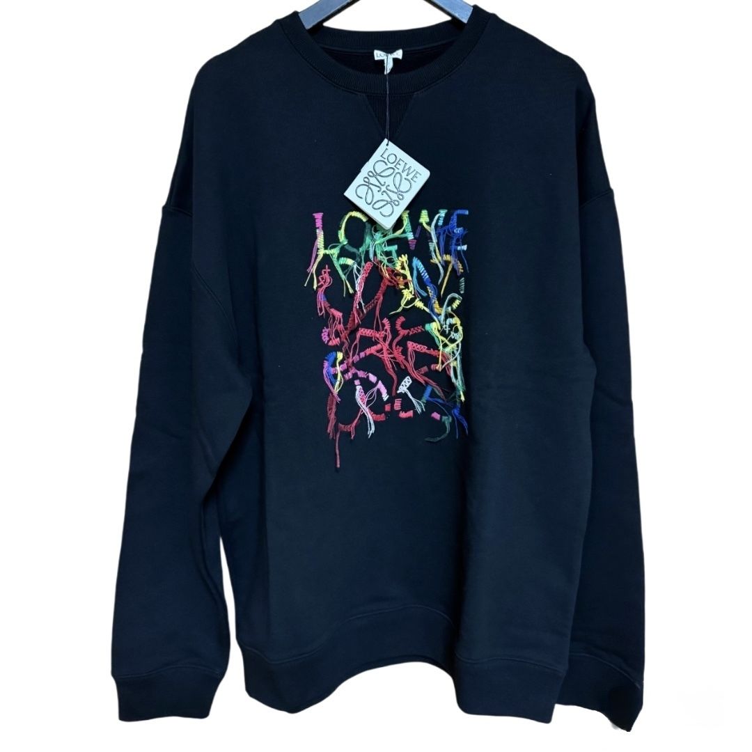 LOEWE ロエベ 刺繍入りロゴ スウェット 黒 (LOEWE/スウェット