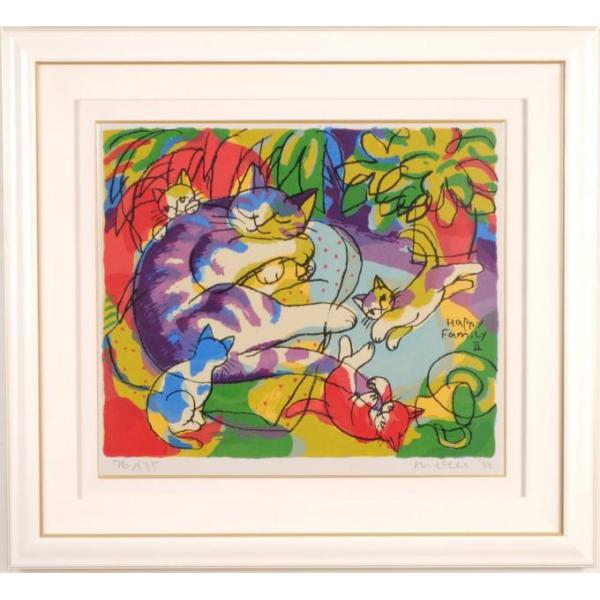 ポップアート 絵画 猫 シルクスクリーン 版画 マイケル・ルー