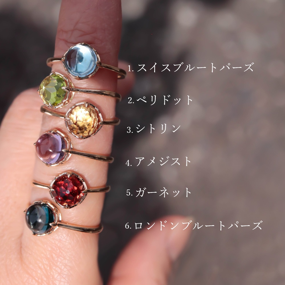 MINAMOネックレストップ単品】天然石の水面きらめき｜選べる6種×2