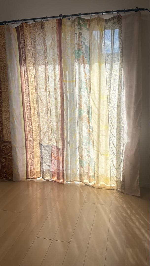 インド綿サリーカーテン インド綿パッチワークカーテン｜サリュの通販｜&mall（アンドモール