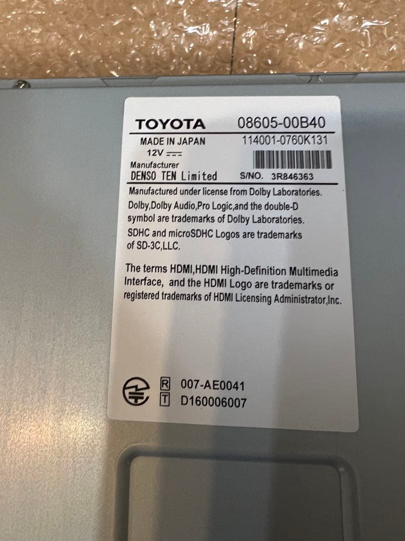 トヨタ 純正 ナビ NSZT-Y68T セキュリティロック解除済 - メルカリ