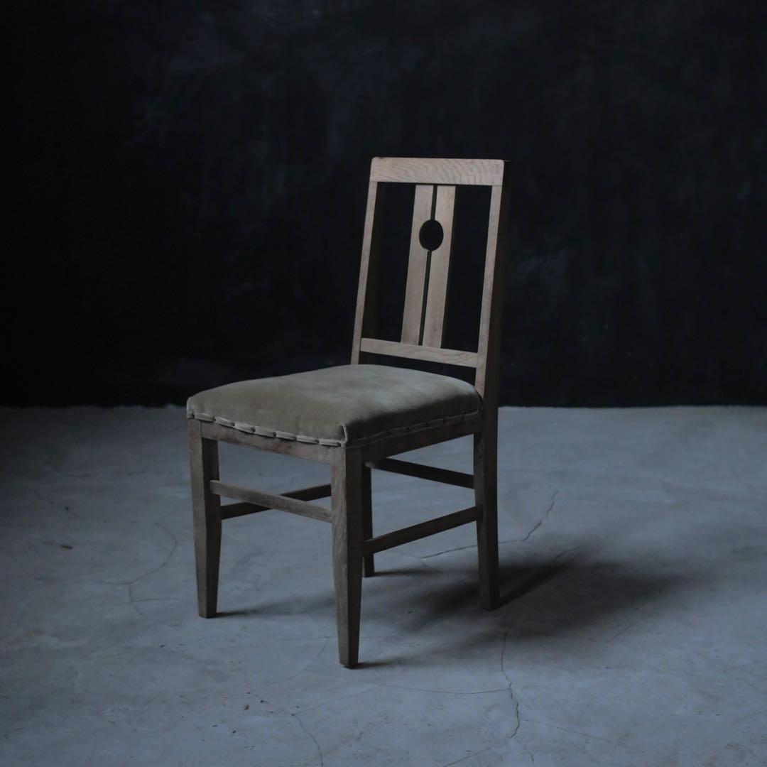 ダイニングチェア　張り替え済　椅子　古家具　古道具　アンティーク　昭和レトロ 古い椅子 イギリス製 ウィンザーチェア ダイニングチェア 木製 イス