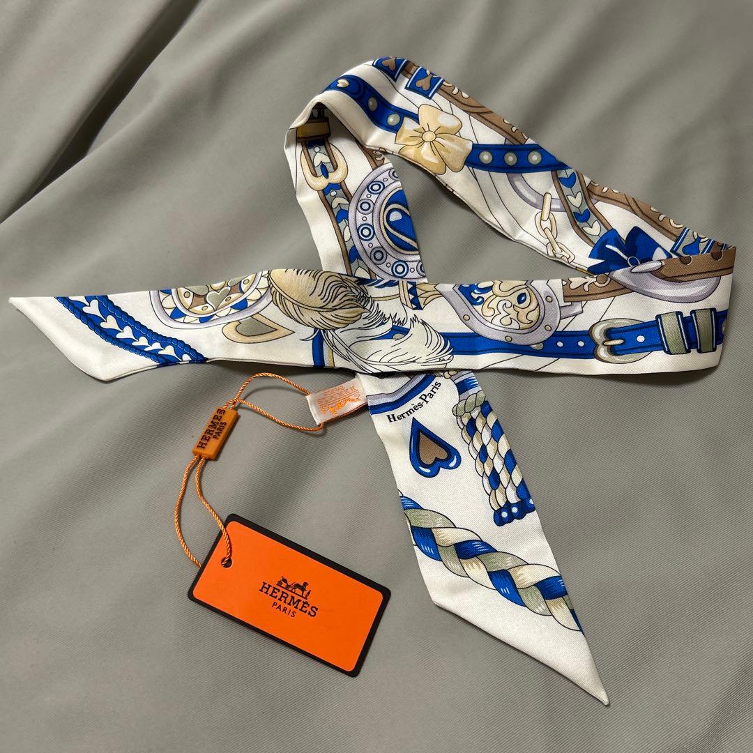 HERMES シルク プリントスカーフ 楽天市場】【LaGアウトレット】HERMES エルメス Twilly Scarf ツイリー